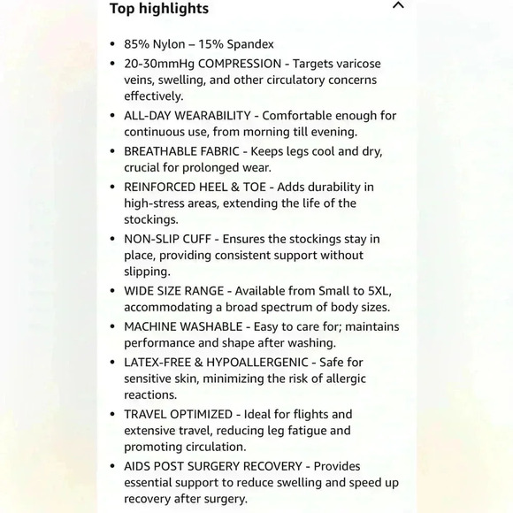 NWT MOJO White compression socks, size 2XL - Picture 5 of 5